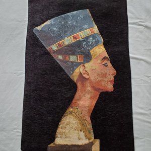Queen Nefertiti Tapestry Wall Hanging Madrid Oriental Weavers Egypt 34x23" Rare